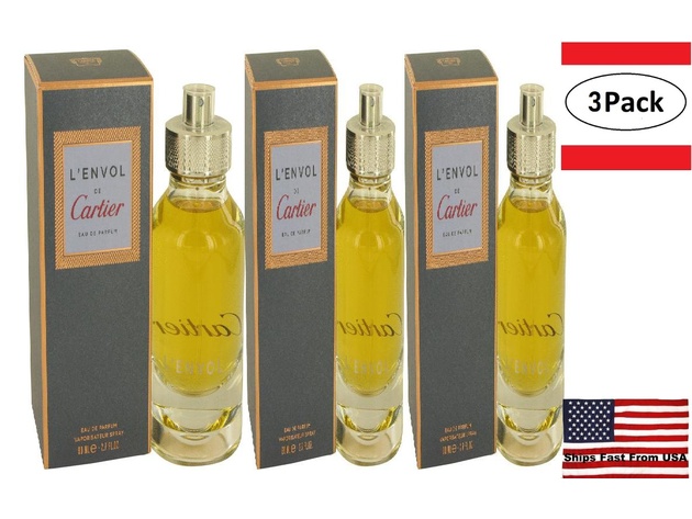 3 Pack L'envol de Cartier by Cartier Eau De Parfum Spray 2.7 oz for Men