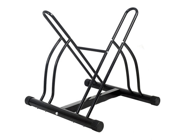 Costway Two Bicycle Bike Stand Racor Garage Floor Storage Organizer Cycling Rack - Black