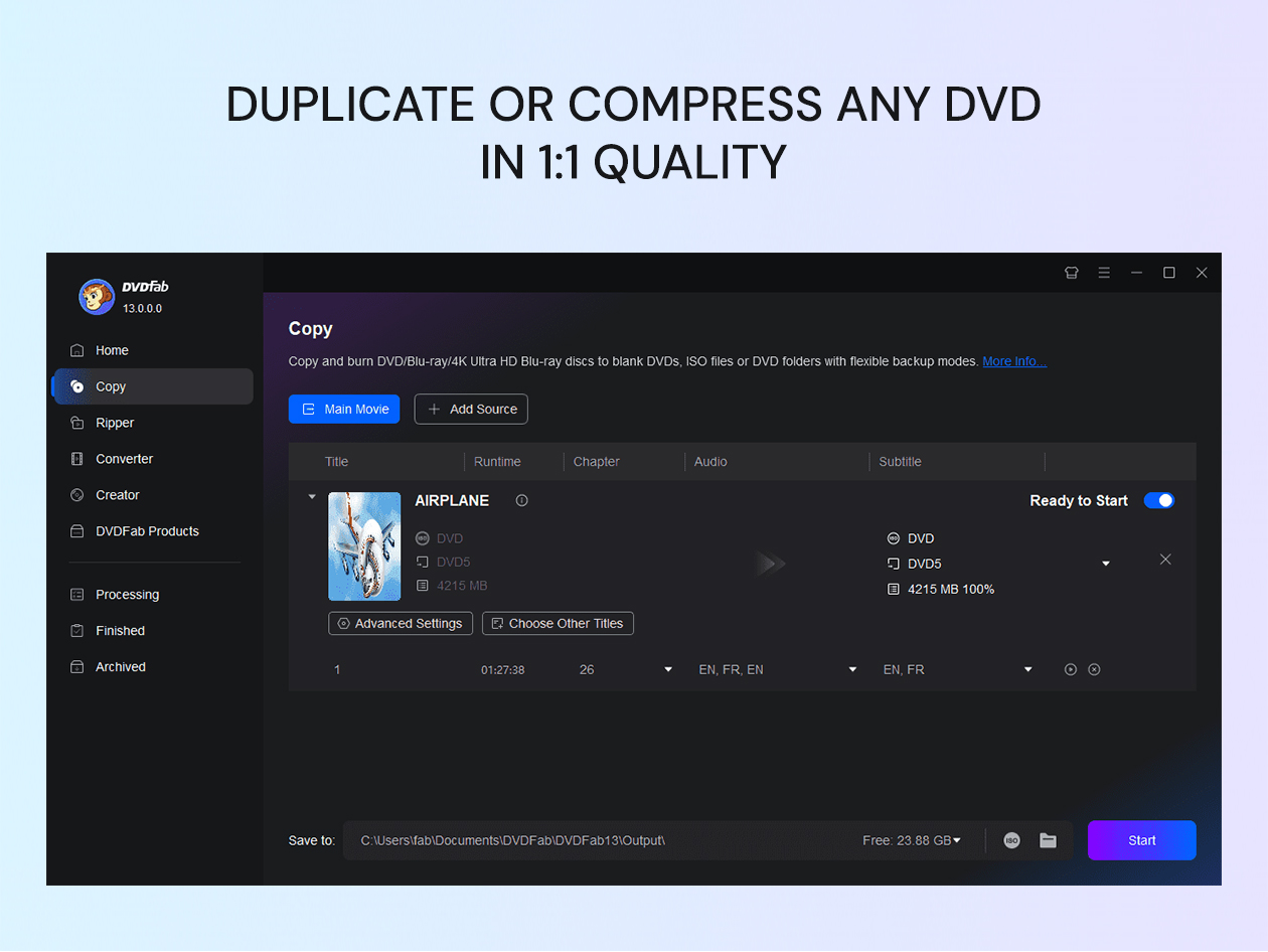 DVDFab DVD Copy: Lifetime Subscription (Windows)