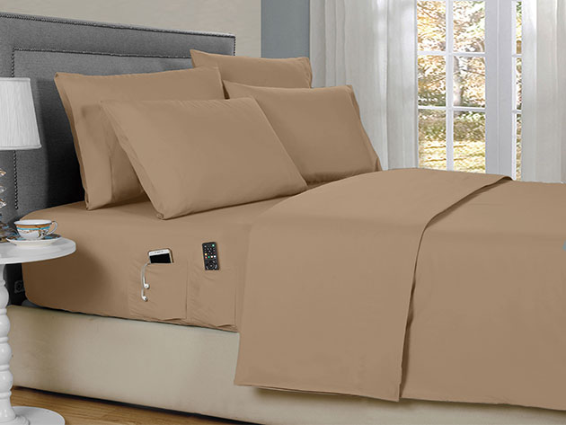 Bamboo Smart Pocket Sheets (Taupe/King/6-Piece)