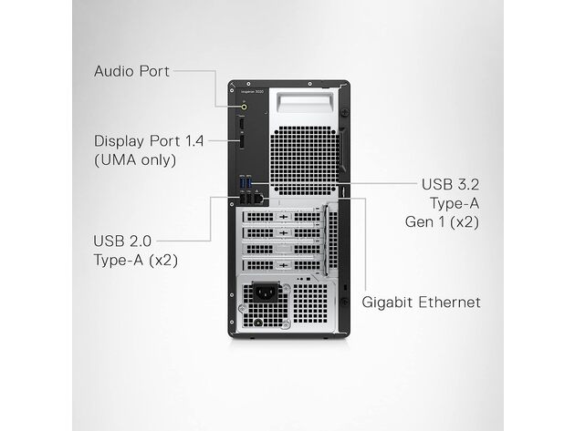 Dell Inspiron 3020 Desktop, 13th Gen Intel i5-13400, 16GB RAM, 256GB SSD + 1TB HDD, WiFi 6, Win 11 Home (Open Box)
