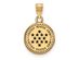 SS 14k Yellow Gold Plated Small U.S. Army Epoxied Disc Pendant