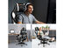 Goplus Reclining Massage Gaming Chair (Black/White)