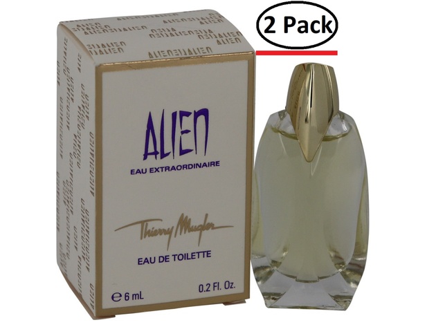 Alien Eau Extraordinaire by Thierry Mugler Mini EDT .2 oz for Women (Package of 2)