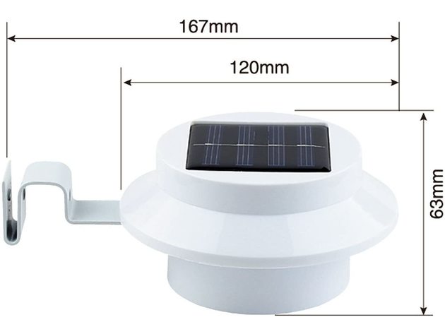 4 Pack Outdoor Solar Gutter LED Lights