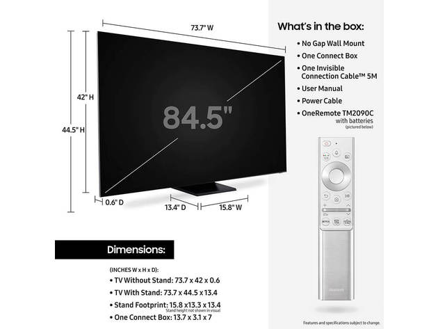 Samsung QN85Q950T 85 inch Class Q950TS QLED 8K UHD HDR Smart TV