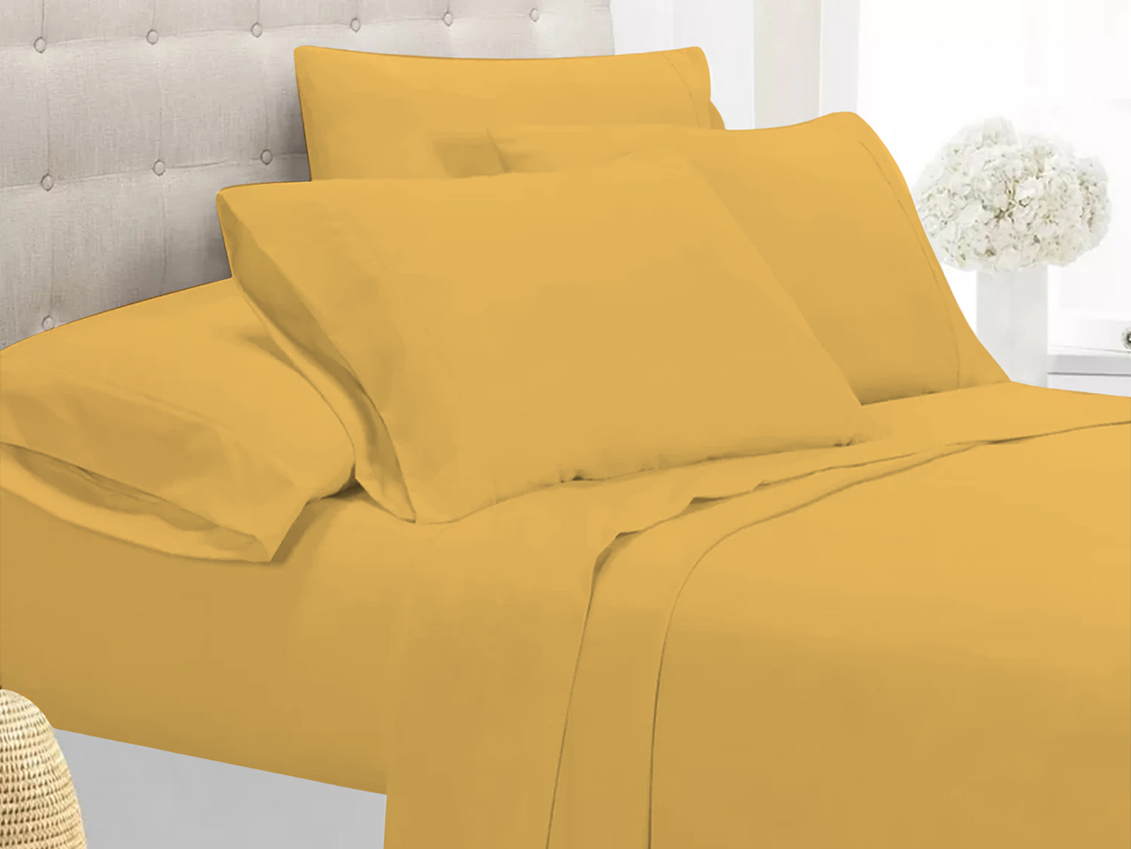 Super-Soft 1800 Series Bamboo Blend 6-Piece Sheet Set (Gold/King)