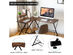 Costway 58'' x 44'' L-Shaped Computer Gaming Desk w/ Monitor Stand & Host Tray Home Office Walnut