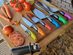 6-Piece Knife Set with Canvas Chef Roll & Ceramic Knife Sharpener