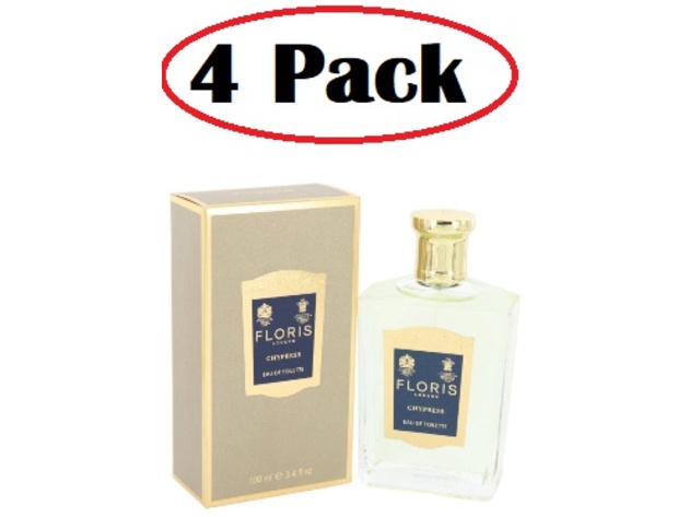 4 Pack of Floris Chypress by Floris Eau De Toilette Spray 3.4 oz