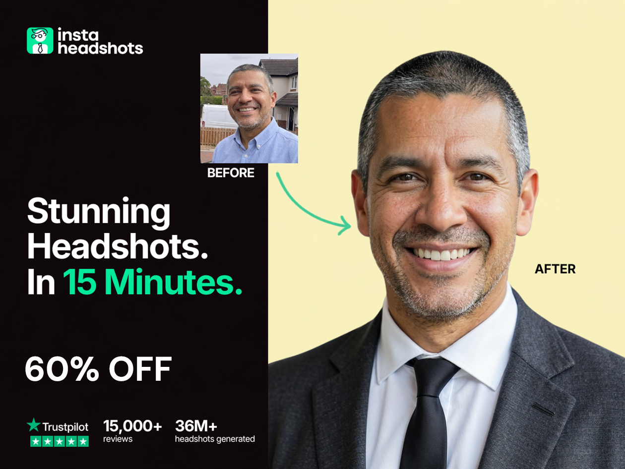 InstaHeadshots AI Headshot Generator Starter Plan: One-Time Purchase