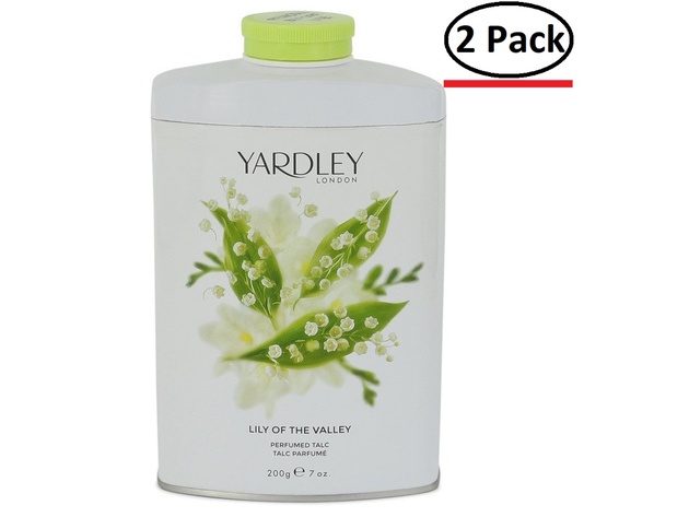 Lily of The Valley Yardley by Yardley London Pefumed Talc 7 oz for Women (Package of 2)