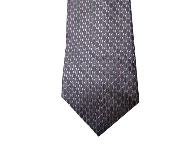 Michael Kors Men's Geometric Boxes Neck Tie Pink Size Regular
