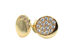 Homvare Women’s 925 Sterling Silver Sparkling Moon Phase Stud Earrings - Gold