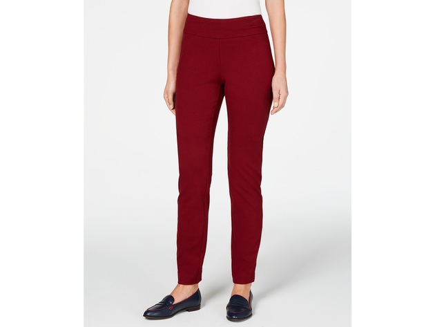 Charter Club Women s Cambridge Pull On Ponte Pants Red Size 10 StackSocial