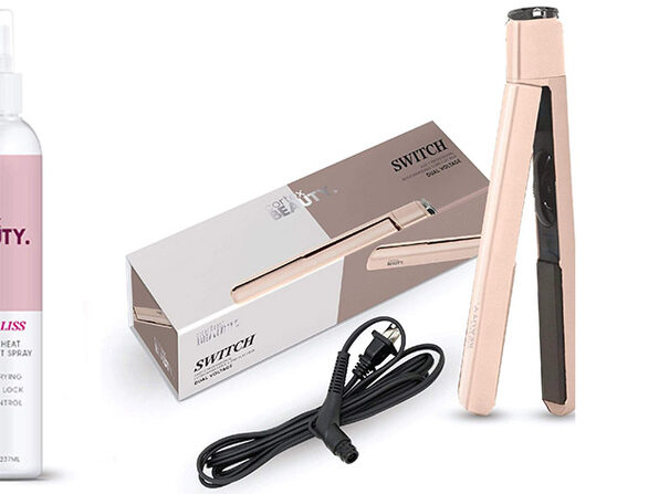 Switch Flat Iron & Heat Protectant Spray Bundle (Pink Rose) - Product Image