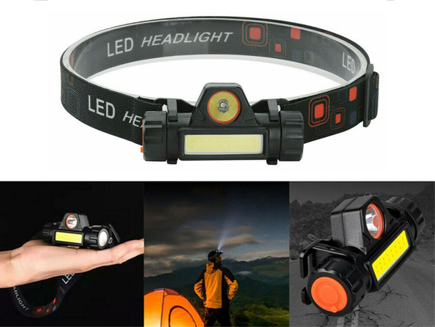 COB LED Rechargeable Headlamp