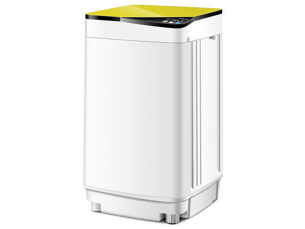 Full-Automatic Washing Machine 7.7 lbs Washer/Spinner Germicidal UV Light Yellow White