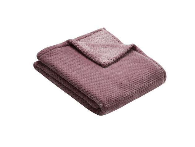 500 Series Classic Textured Oversized Throw Mauve