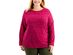 Karen Scott Women's Plus Size Marled Microfleece Top,Purple Size XXX Large