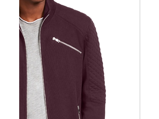 INC International Concepts Men's Ribbed Quilted-Sleeve Jacket Size Large