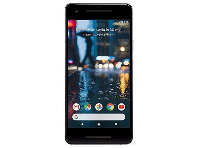 Google Pixel 2 Phone, G011A 64GB/4GB 5" inch 4G/LTE GSM Factory Unlocked - Black (Used, No Retail Box)