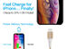 Naztech Braided 4Ft Fast Charge Lightning to USB-C Cable (Gold/3-Pack)