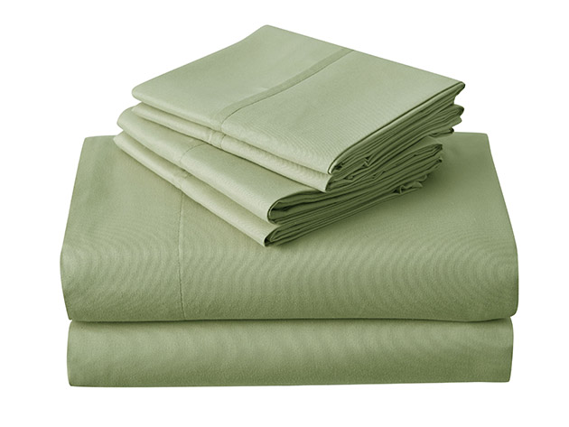 Kathy Ireland 6-Piece Brushed Microfiber Sheet Set (Sage/King)