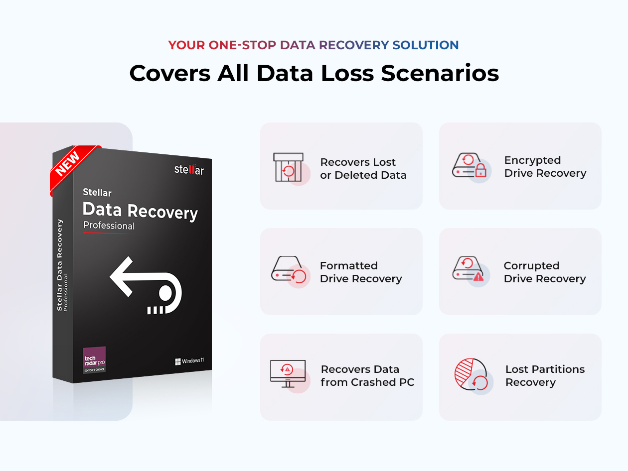 Stellar Data Recovery Professional Plan: 10-Year License