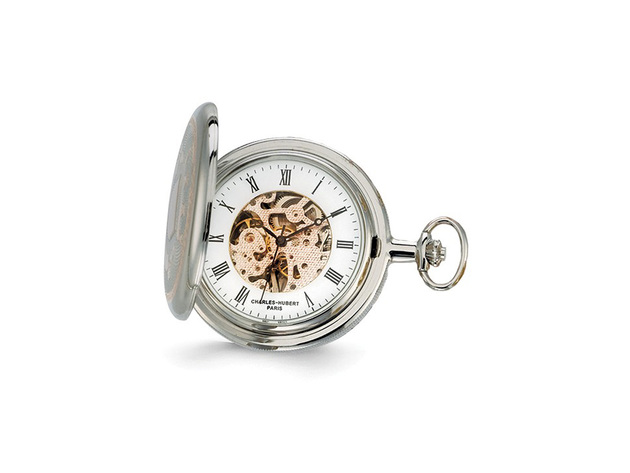 Charles Hubert 2-tone Rose Finish 17Jewel Brass Pocket Watch