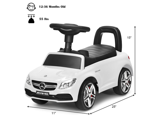 White mercedes on sale push car