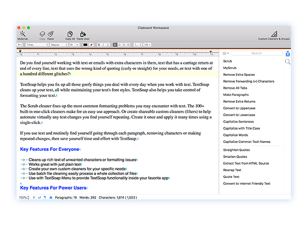 TextSoap Mac App: Automate Tedious Text Document Clean up
