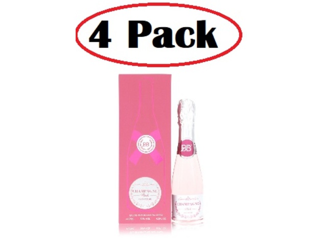 4 Pack of Champagne Pink by Bharara Beauty Eau De Parfum Spray 4.2 oz