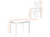Costway 5 Piece Dining Set Faux Marble Top Table and 4 Padded Seat Chairs w/ Metal Legs
