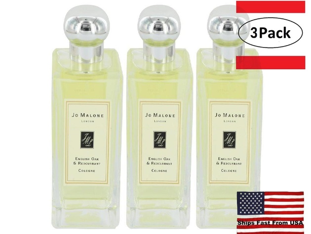 3 Pack Jo Malone English Oak & Redcurrant by Jo Malone Eau De Toilette Spray (Unisex) 3.4 oz for Women