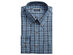 Club Room Men's Classic/Regular Fit Stretch Blackwatch Tartan Dress Shirt  Navy Size 36-37