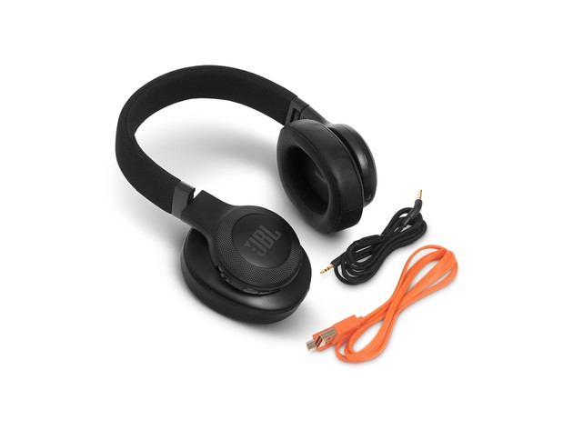 JBL E55BT Wireless Over-Ear Headphones with One-Button Remote and Mic - Black