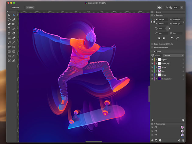 Amadine: The Ultimate Vector Graphics Software for Mac (Family License)