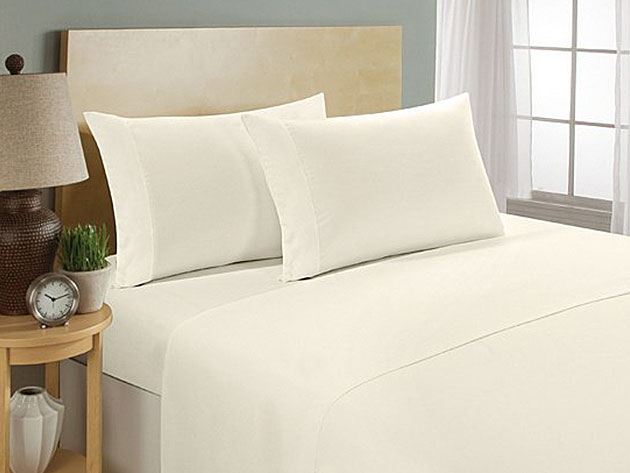 Ultra Soft 1800 Series Bamboo Bed Sheets: 4-Piece Set (King/Ivory)