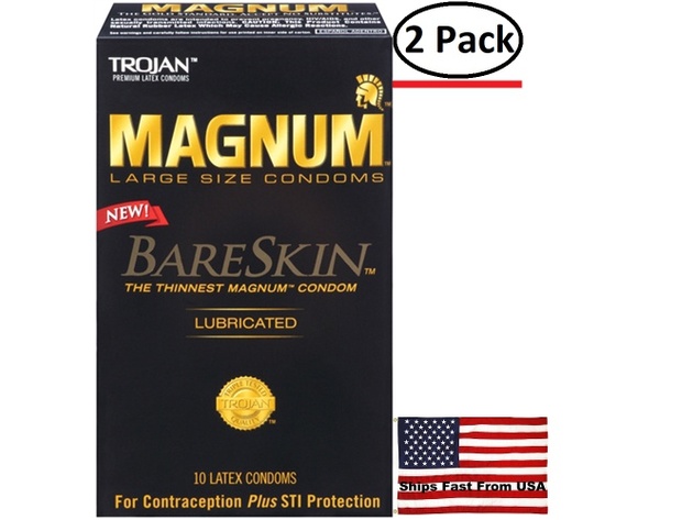 ( 2 Pack ) Trojan Magnum Bareskin - 10 Pack