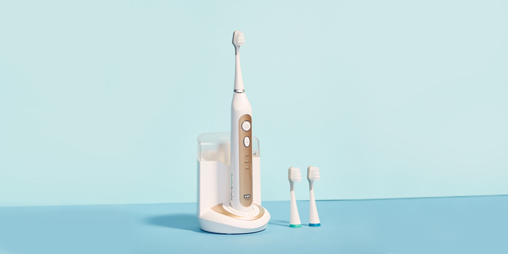 Platinum Sonic Toothbrush & UV Sanitizing Charging Base With 2 Bonus Brush Heads, on sale for $36.54 when you use coupon code MERRY15 at checkout