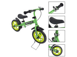 Goplus 12'' Green Kids Balance Bike Children Boys & Girls with Brakes and Bell Exercise - Green + Black