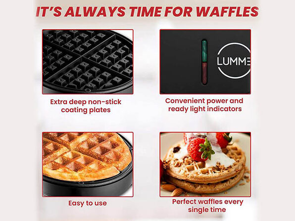 Lumme Premium Non-Stick Round Waffle Maker