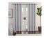 Eclipse Ambiance Chevron Draft Stopper Energy Saving 100% Blackout Grommet-Top 50 Inches x 108 Inches Single Curtain Panel, Grey