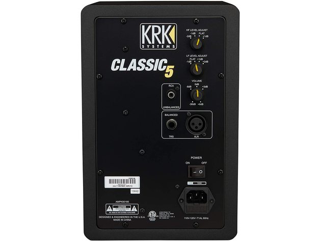 KRK Classic 5 Professional Bi-Amp 5" Powered Woofer Studio Monitor - Black (Refurbished, No Retail Box)