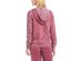 Ideology Women's Burnout Smocked-Sleeve Zip Hoodie Red Size Small