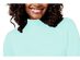 Karen Scott Women's Petite Cotton Mock-Neck Top Aqua Size Petite