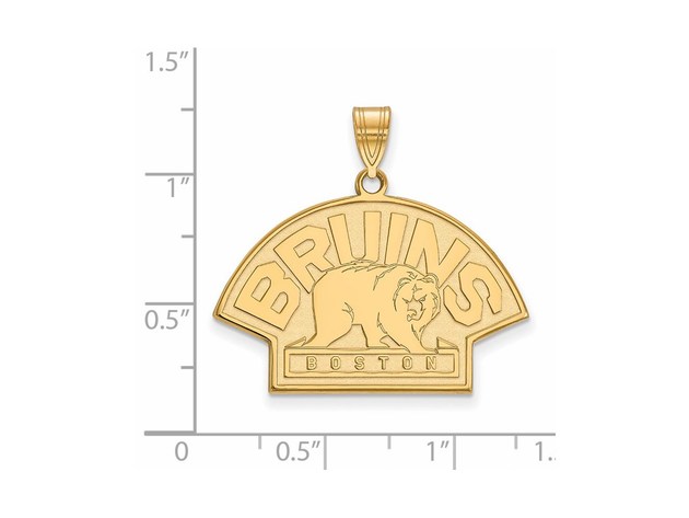 14k Yellow Gold NHL Boston Bruins Large Pendant