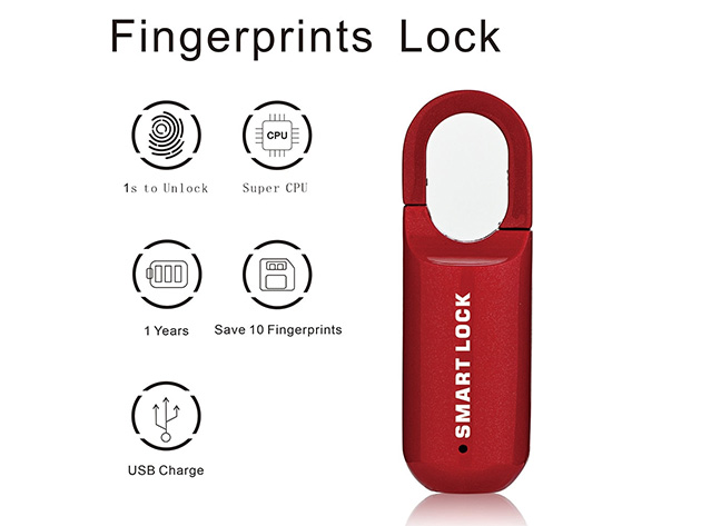 Mini Smart Fingerprint Padlock (2-Pack)