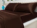 Silky-Soft Satin 4-Piece Sheet Set (Chocolate/King)